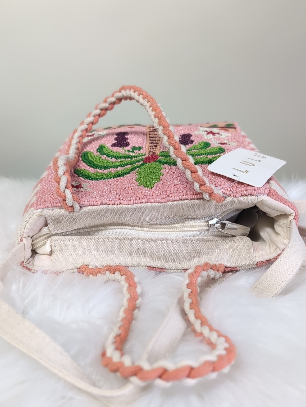 ‼️SALE‼️Viral 🎥 LULU Beaded Palm Tree Bag w/ Shoulder Strap & Rope Top Handle🌴 - Picture 9 of 13